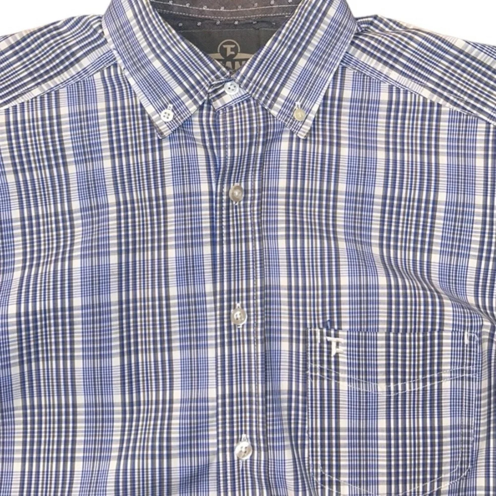 Panhandle Slim Tuf Cooper Performance Plaid Short Sleeve Button Down Shirt - Picture 7 of 7